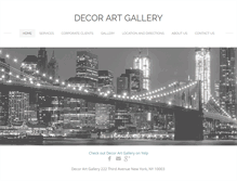 Tablet Screenshot of decorartgalleryny.com